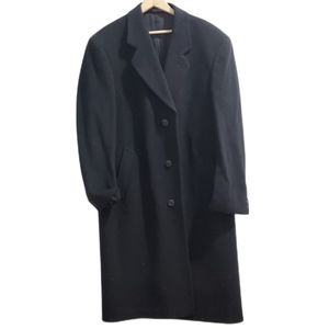 Di Silver Men's black long coat 42R